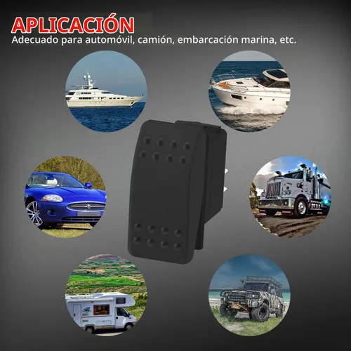 Vista 6 de DaierTek Interruptor Basculante Marino 12V Interruptor de Palanca Impermeable 12 Voltios 20A SPST 2 Pines ON/OFF Heavy Duty para Barco RZR RV