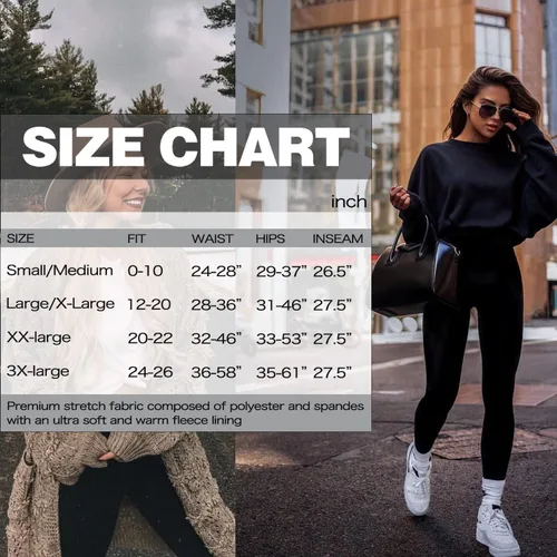 Vista 7 de Diu Life Leggings con forro polar para mujer, con control térmico de abdomen, cintura alta, pantalones de yoga para adelgazar el invierno, mallas