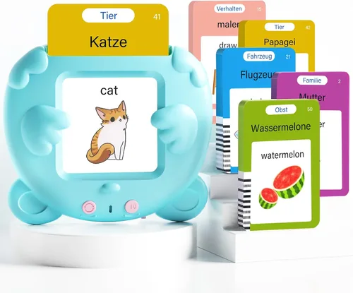 Vista 12 de Tarjetas didácticas parlantes en español e inglés para niños pequeños, 510 palabras de vista, juguetes de aprendizaje bilingüe para niños, juguetes