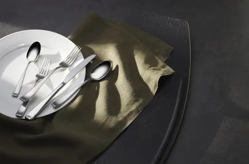 Vista 23 de Oneida Moda Champagne Satin 20-Piece Silverware Set for 4, Flatware