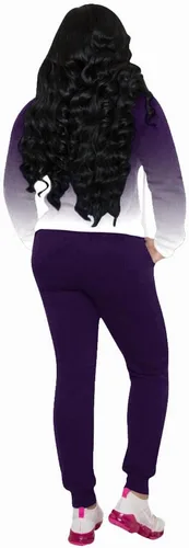 Vista 4 de FANDEE Conjunto de dos piezas para mujer, conjunto casual de sudadera con capucha y bolsillos