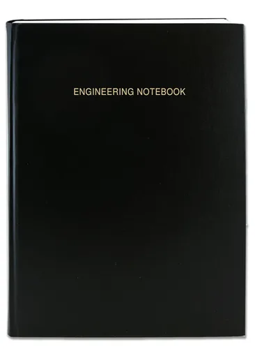 Vista 5 de Libreta de notas de ingeniería de 96 páginas, de 8 7/8 x 11 1/4 pulgadas, con cubierta dura de costura Smyth, de la marca BookFactory