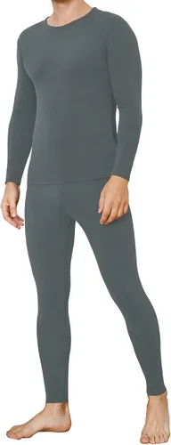 Vista 2 de INNERSY Conjunto de ropa interior térmica para hombre, ligero, capa base, pantalones largos para ejercicio de invierno