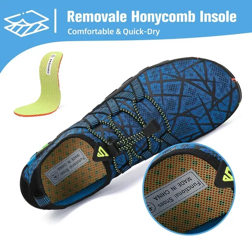 Vista 3 de Mishansha - Zapatos de agua para hombres y mujeres, secado rápido, para natación, buceo, surf, deportes acuáticos, piscina, playa, senderismo, yoga.
