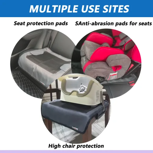 Vista 3 de JOOLIO B&S Funda protectora para silla elevadora extragrande, funda de asiento para silla alta de comedor, funda de asiento de silla elevadora, Gris