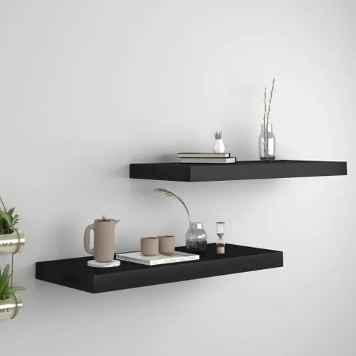 Vista 156 de Estante flotante de pared negro de 9.1 x 9.3 x 1.5 pulgadas, estante de almacenamiento de estante montado en la pared, estantes flotantes