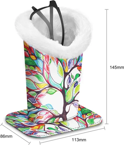 Vista 2 de Fintie Soporte para anteojos forrado de felpa con base magnética, estuche de cuero vegano prémium para lentes