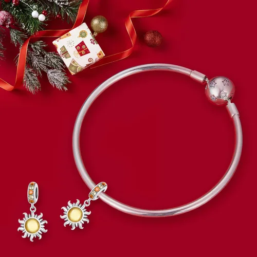 Vista 3 de VOROCO Atrapasueños con diseño de estrella de café y luna para pulsera de plata de ley 925 y cuentas para pulsera y collar, joyería de bricolaje