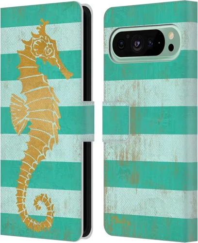 Vista 7 de Head Case Designs Officially Licensed Paul Brent Agate Mermaid Coastal Leather Wallet Case Compatible with Google Pixel 9 Pro XL
