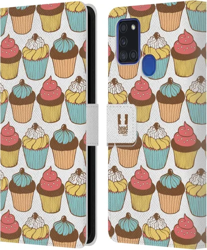 Vista 240 de Head Case Designs Assortment Cupcakes Happiness Leather Wallet Case Compatible with Samsung Galaxy A07 4G Surtido