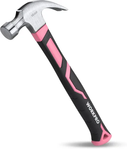Vista 12 de WORKPRO Martillo de garra de 8 onzas con mango de fibra de vidrio, martillo multiusos con cabeza de acero endurecido forjado Forged Hardened Steel