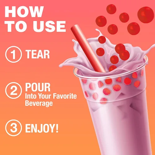 Vista 4 de BobaVida Dark Cherry Boba Pearls – Boba Popping para bebidas, postres y aderezos para alimentos – Perlas de frutas sin OMG – 3 onzas cada una, 10