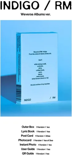 Vista 2 de RM - Edición Postal 'Indigo' (Weverse Álbumes ver.)