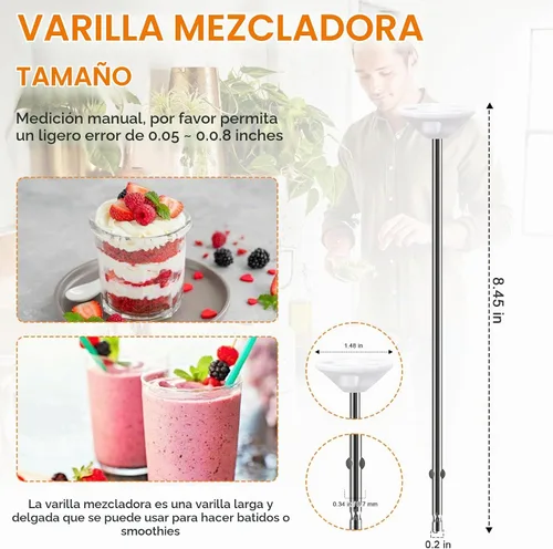 Vista 7 de Accesorios de batidor para batidora de mano compatibles con Hamilton Beach, batidor de repuesto, gancho para masa, varilla para mezclar, piezas