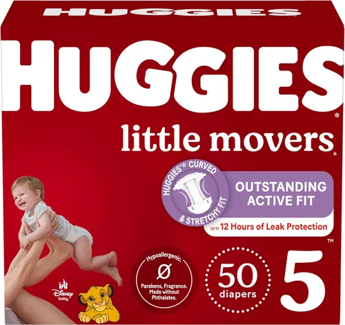 Vista 21 de Pañales Huggies tamaño 3, Little Movers para bebés, talla 3 (16-28 libras), 25 unidades, el empaque puede variar