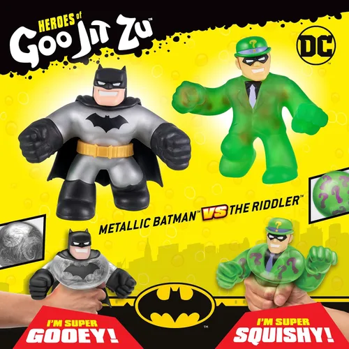 Vista 4 de Heroes of Goo Jit Zu DC S2 - Versus PK - Batman metálico VS The Riddler, multicolor (41228)