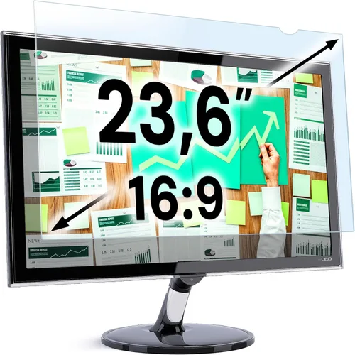 Vista 25 de VINTEZ Panel protector de pantalla de bloqueo de luz azul de 14 pulgadas para monitor de computadora y portátil de pantalla ancha 16:9 – Película