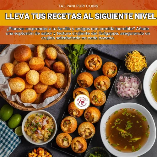 Vista 7 de Monedas TAJ Pani Puri Flat Puri Sin cocer Apto para microondas 7 oz (200 g)