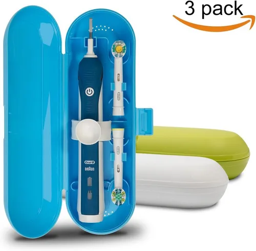 Vista 10 de Nincha Estuche de viaje para cepillo de dientes eléctrico de plástico para Oral-B Pro Series, Azul