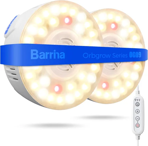 Vista 16 de Barrina Orbgrow OG09 Puck - Luz LED de crecimiento, 5000K 9W (equivalente a 135 vatios), luces de plantas para plantas de interior de espectro