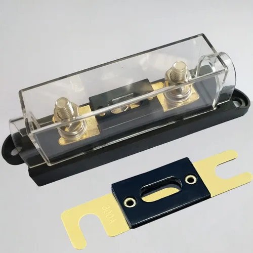 Vista 3 de 6 unidades ANL - Controlador de protección de fusibles chapado en oro, hoja de fusible de protección eléctrica, accesorios automotrices universales