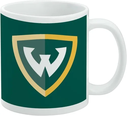 Vista 339 de Taza de cerámica con el logotipo principal de la Universidad Rider, taza de regalo novedosa para café, té y bebidas calientes, 11oz, blanca