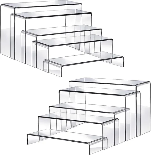 Vista 8 de Fixwal - Juego de 2 soportes de acrílico transparente para cupcakes