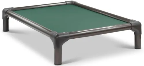 Vista 10 de Kuranda Cama elevada para perros a prueba de masticación, PVC de nogal - 30 x 20 pulgadas - Malla de Textileno Sunsure para exteriores - Abedul