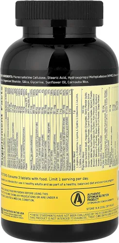 Vista 4 de Optimum Nutrition Opti-Men Suplemento multivitamínico diario, 240