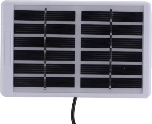 Vista 9 de TOPINCN Mini panel solar de 1.2W 6V, cargador solar USB con puerto micro USB, silicio policristalino, alta eficiencia, negro
