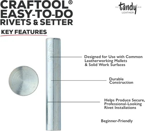 Vista 2 de Remaches de la serie Easy-To-Do de Tandy Leather Factory