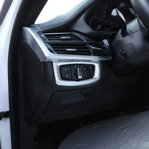 Vista 4 de ABS plástico coche interruptor decoración marco ajuste accesorios para BMW X5 f15 2014-2018 (cromo)