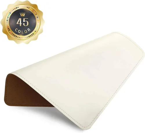 Vista 21 de Alfombrilla para mouse, alfombrilla de mouse de poliuretano, alfombrilla de mouse de cuero con borde cosido base de microfibra con antideslizante