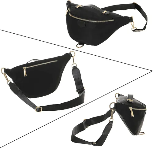Vista 4 de INICAT Riñoneras para mujer, riñoneras de moda, bolsa pequeña con correa ajustable para viajes y deportes