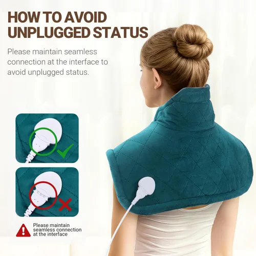 Vista 8 de Graphene-Infused Heating Pad for Neck and Shoulders and Back, Deeper Pain Relief Weighted Heat Pad, Birthday Fathers Mothers Day Gifts for Women Men