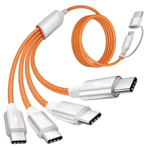 Vista 27 de MPATIBY Cable de carga múltiple del divisor del USB C, cable de carga USB A Negro+Gris