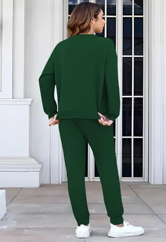 Vista 7 de Fixmatti - Juego de pants y sudadera de manga larga para mujer