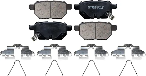 Vista 2 de Detroit Axle - Pastillas de freno traseras para Toyota Prius 2012-2015 Prius Plug-In 2017-2018 Corolla iM 2016 Sion iM 2011-2017 Lexus CT200h