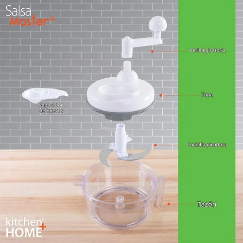 Vista 4 de Salsa Master. Máquina para hacer salsa, picar de alimentos, mezclar y batir. Manual.