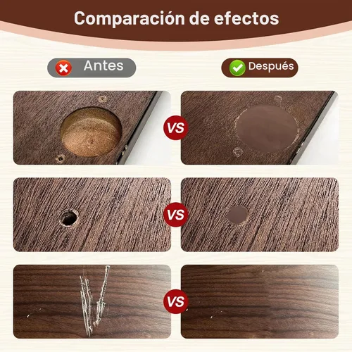 Vista 3 de Boncart - Relleno de madera, masilla de madera de nogal de 32 onzas 32OZ Nogal