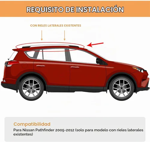Vista 3 de Barras transversales para portaequipajes FINDAUTO para Nissan Pathfinder