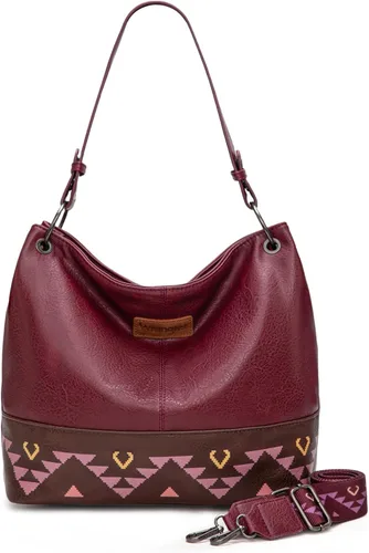 Vista 132 de Wrangler Hobo - Bolsas para mujer de cuero vegano con asa superior, bolsos de hombro y bolsos