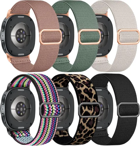 Vista 11 de Easuny 6 Pack de Correas Elásticas Compatibles con Samsung Galaxy Watch 8 Banda 40mm 44mm, Correa de Bucle Samsung Galaxy Watch 8 Classic 46mm