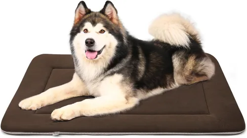 Vista 8 de Magic Dog Cama grande para perros – Almohadilla suave para jaula de 42 pulgadas, lavable a máquina, con parte inferior antideslizante, color café