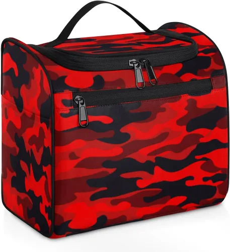 Vista 15 de cfpolar Animal Fox Flores Colgantes Neceser de Viaje Neceser Organizador de Maquillaje Bolsa de Almacenamiento de Cosméticos Baño Bolsa