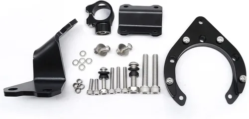 Vista 7 de PROCNC - Kit de soporte de montaje estabilizador de aluminio para motocicleta CNC para Yamaha MT07 FZ07 2020 2021 2022 2023 (negro + negro)