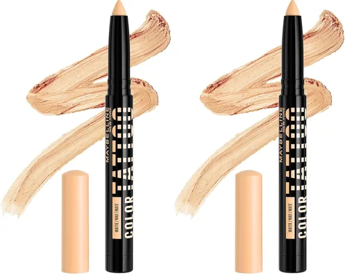 Vista 26 de MAYBELLINE Color Tattoo Longwear Sombra de ojos multiusos Stix, maquillaje de ojos, I am Shining (brillo perla clara)
