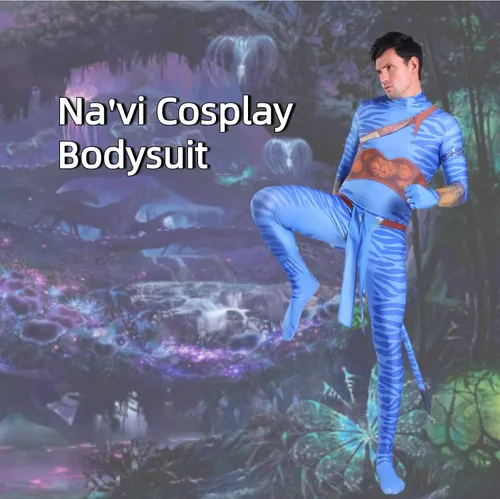Vista 3 de LG LOUIS GARDEN Disfraz de Avatar para niños, disfraz de anime para Halloween, cosplay, medias y trajes de escenario para niños