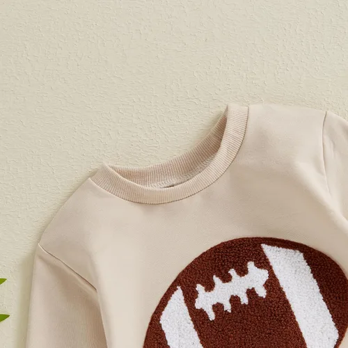 Vista 83 de MERSARIPHY Sudadera de fútbol para bebé, traje de manga larga con letras divertidas, ropa de otoño e invierno