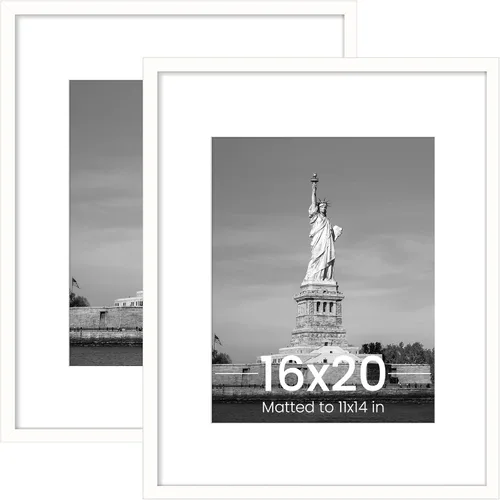 Vista 8 de ENJOYBASICS - Marco de fotos de 30.5 x 40.6 cm, marco negro de póster, exhibe fotos de 22.8 x 30.5 cm con paspartú, o sin paspartú de 30.5 x 40.6